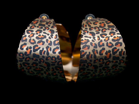 Animal Print large Hoops