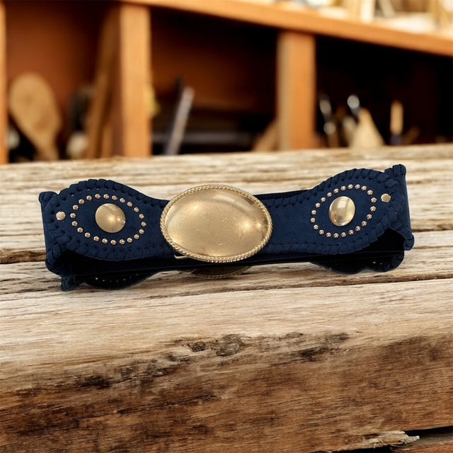 Suede Belt- Blue