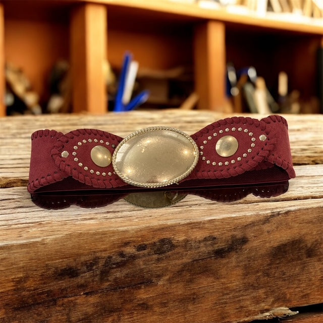 Suede Belt- Wine