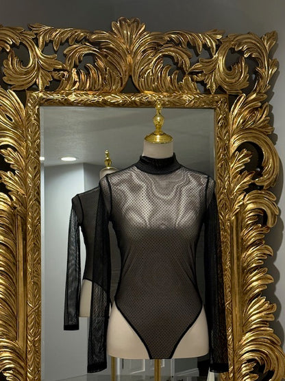 Sheer Black Bodysuit