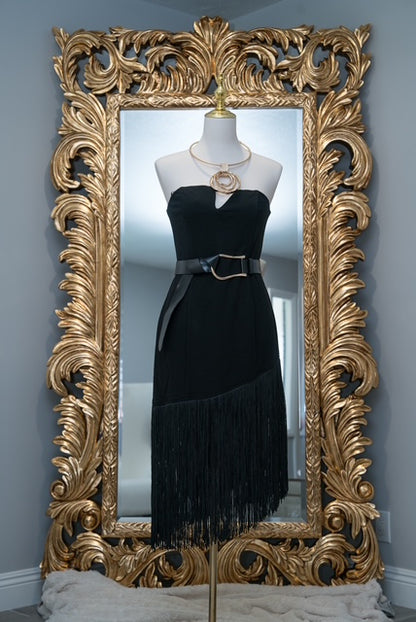 Linda Strapless V-Cutout Midi Dress