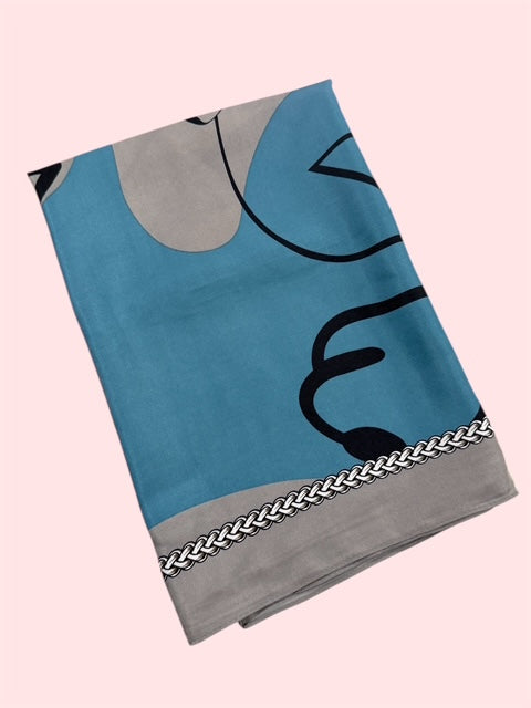 Scarf- Blue & Grey