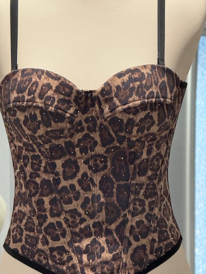 Leopard Corset Top