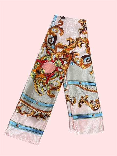 Scarf- Light Pink w/Chandelier