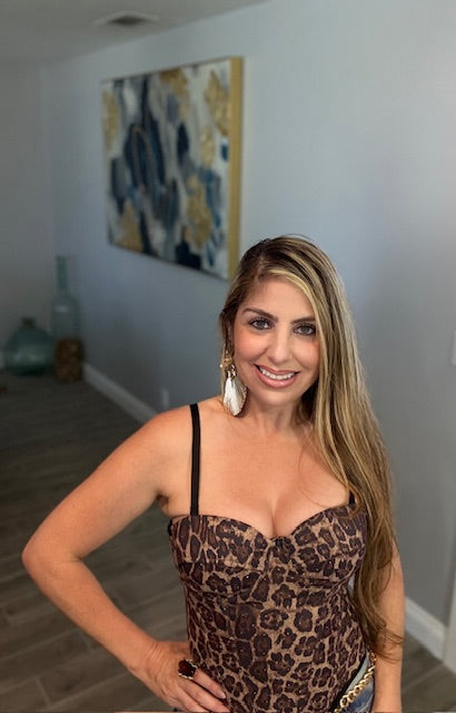 Leopard Corset Top