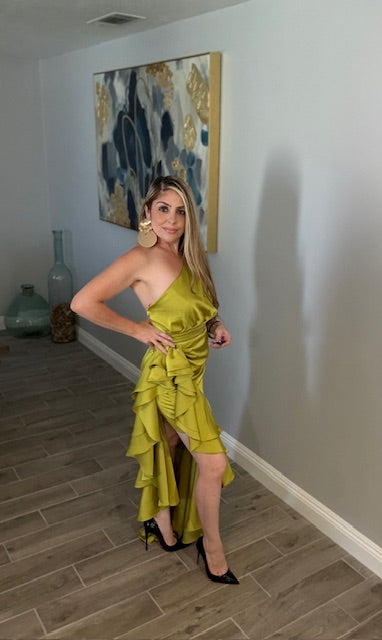 Cascade One Satin Dress