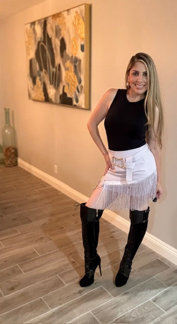 Luna Belted Mini Skirt