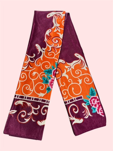 Scarf-Wine & Orange
